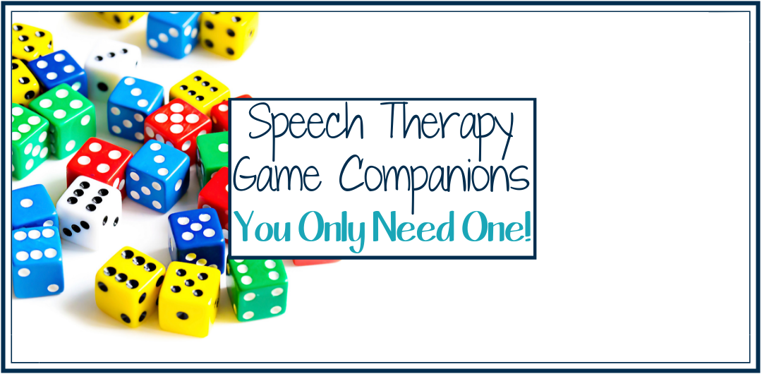 Speech Therapy Game Companion: You Only Need One!